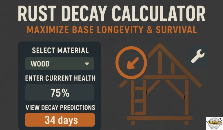 Rust Decay Calculator – Maximize Base Longevity & Survival